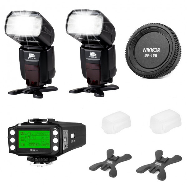 Pixel x800 N Pro Flash Speedlite Kit für Nikon DSLR - [2 * x800 N Pro iTTL Flash Speedlite] + [1 * King Pro Blitzauslöser Transceiver] + [1 * Nikon Objektivrückdeckel] und Zubehör-38